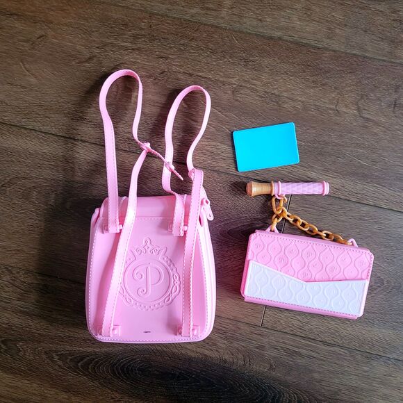 Disney Princess Style Trendy Traveler Backpack Clutch Lipstick Credit Card Pink - Picture 2 of 15